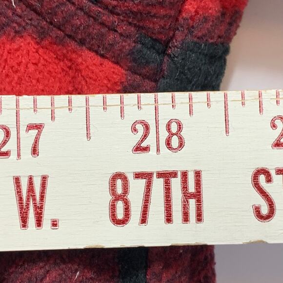 Legendary Whitetails Fleece Flannel Plaid Shirt Mens 3XL Red Tan Black Button Up - Picture 12 of 15